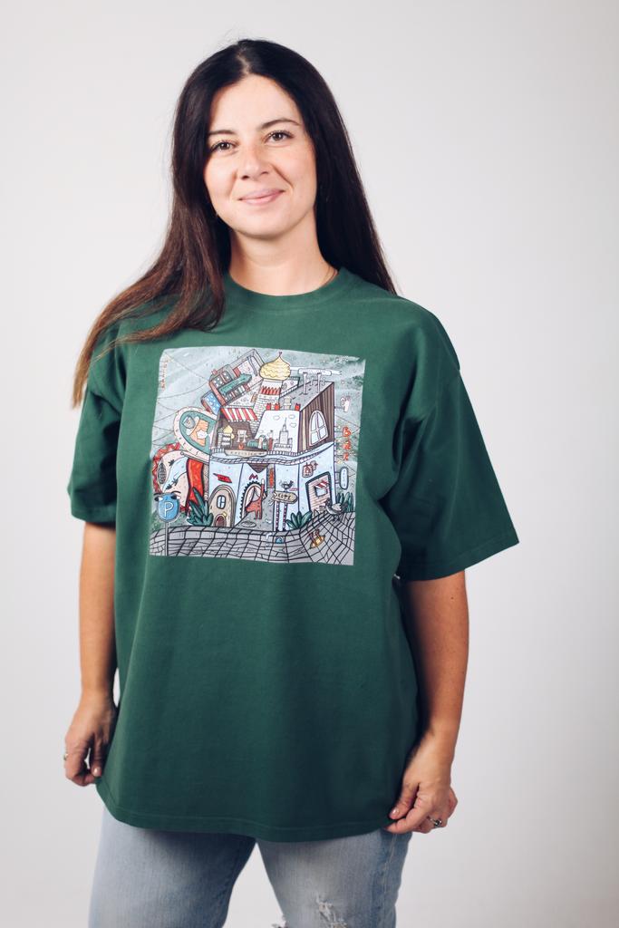 Футболка Москва на зеленом