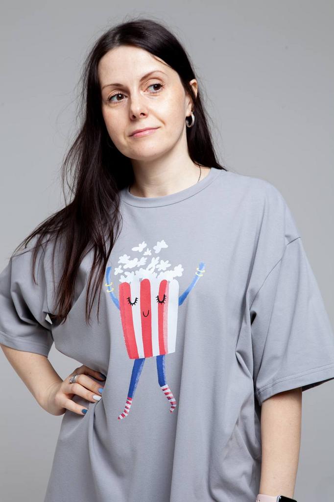 Попкорн   на сером