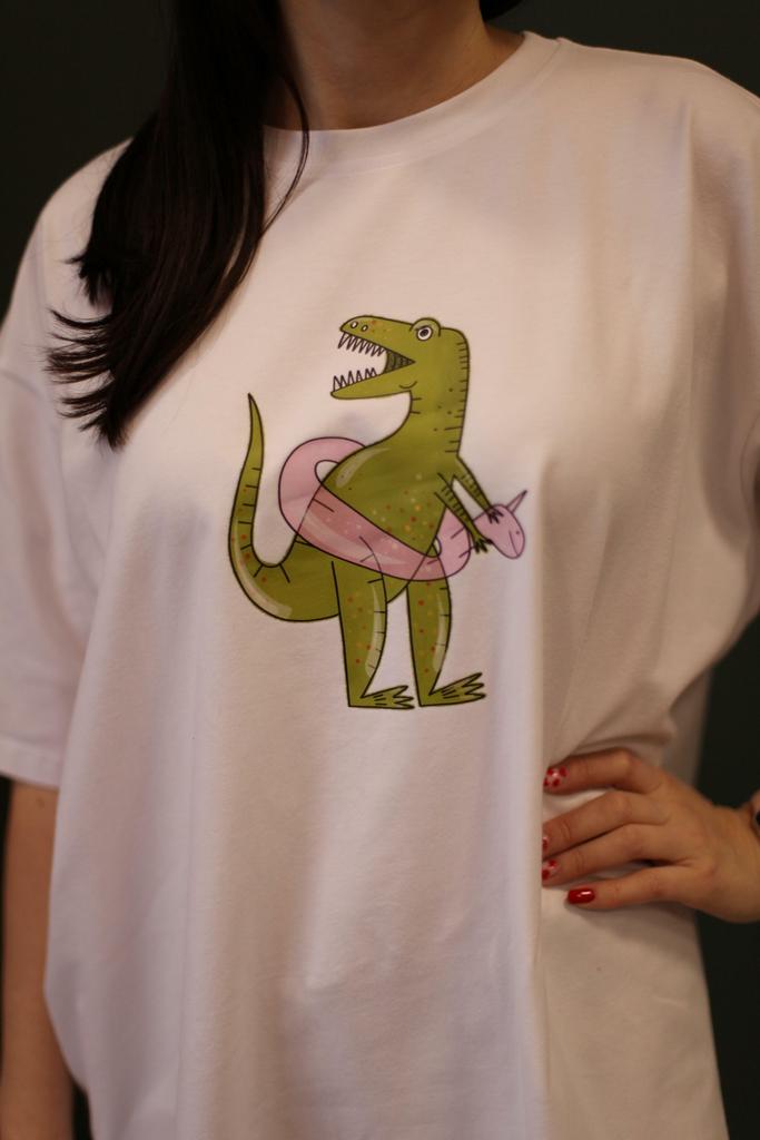 Дино в круге на белом