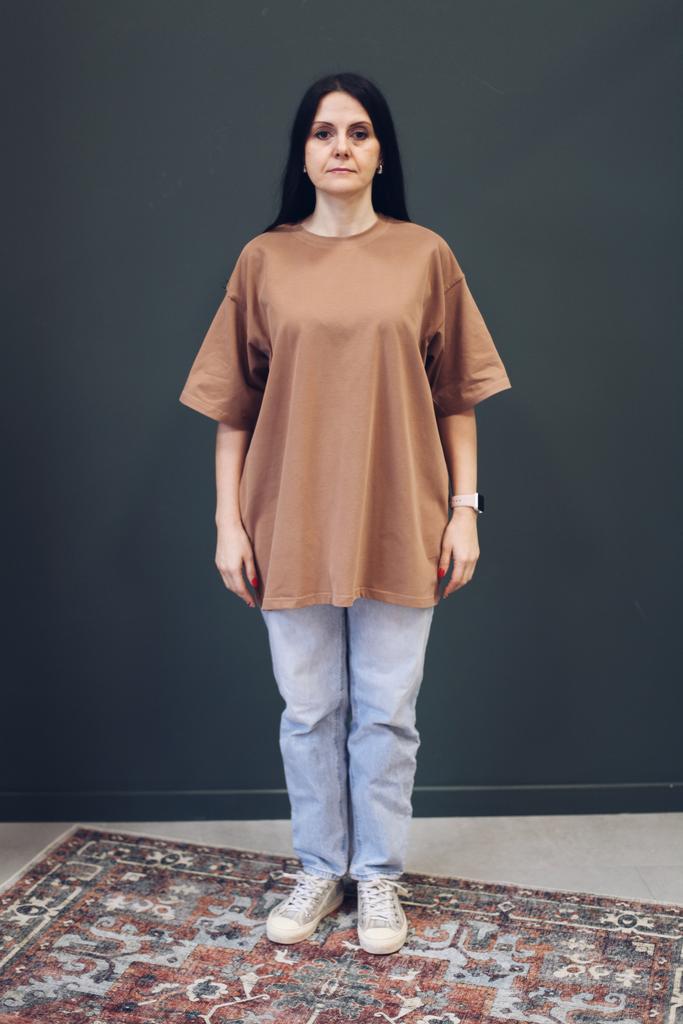 Футболка единого размера капучино