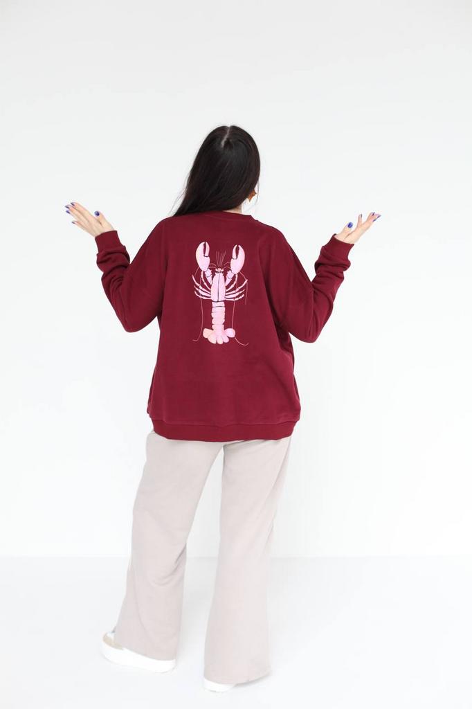 Свитшот "Лобстер" на винном