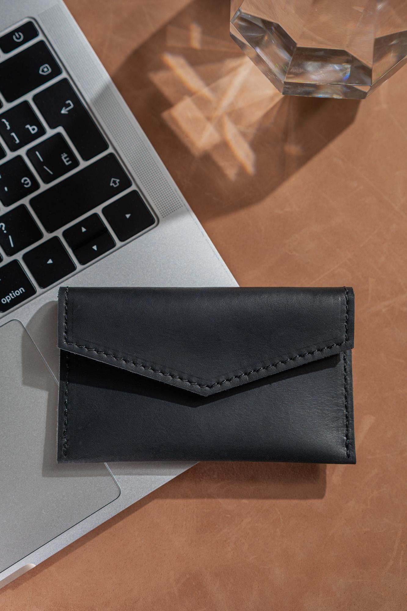 Картхолдер из натуральной кожи / Кожаная кредитница / Визитница для карт