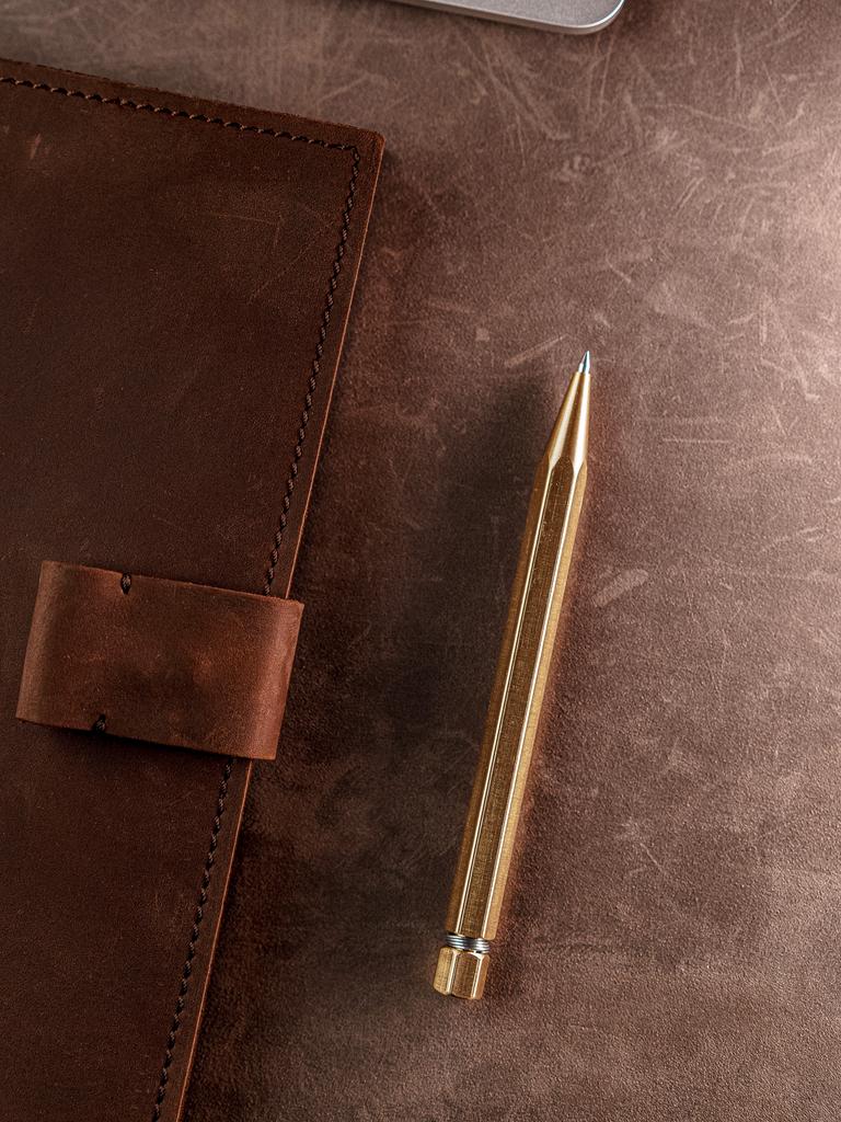 Гелевая ручка с корпусом из полированной латуни, металлическая подарочная ручка черная