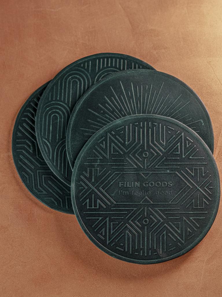 Костер из натуральной кожи, 4шт в наборе.