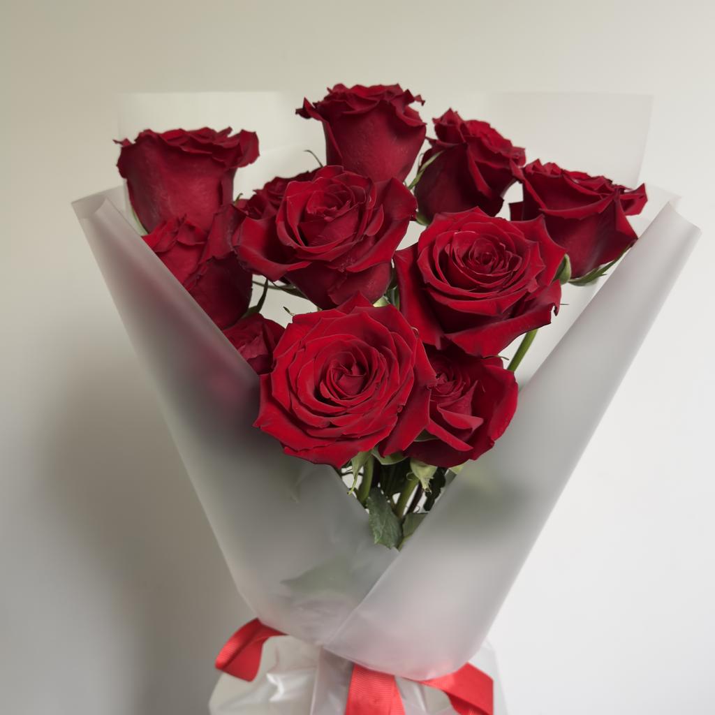 Монобукет из красных роз