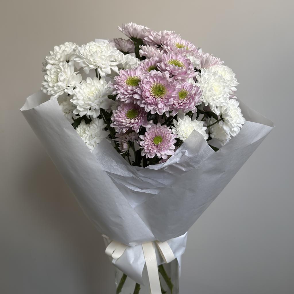 Монобукет из кустовых хризантем