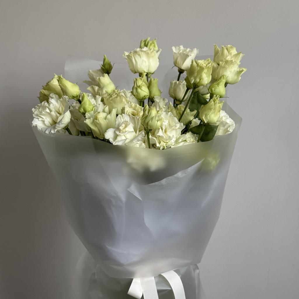 Монобукет из махровой эустомы