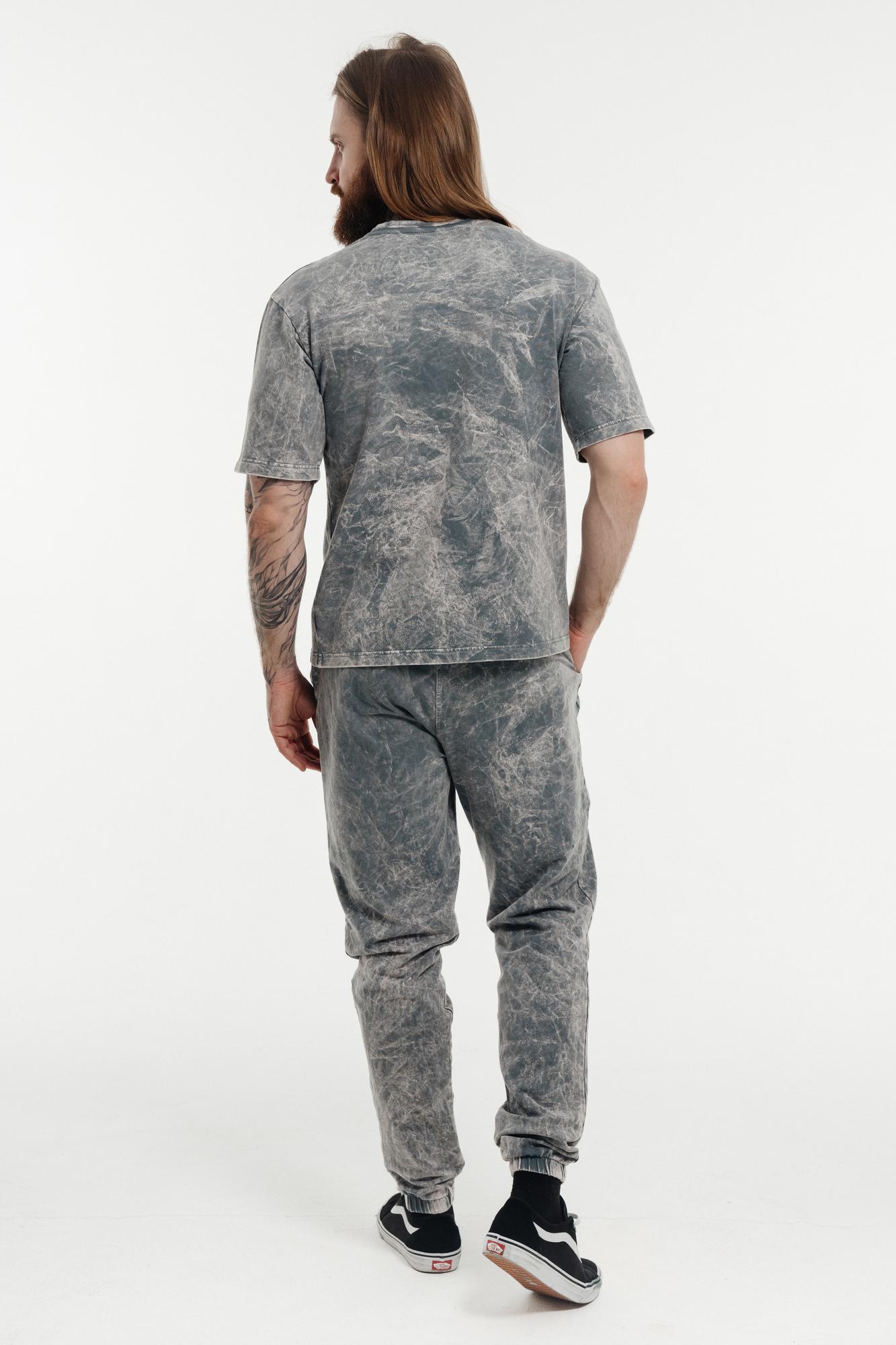 Брюки серые Мужские вареные тонкие из футера