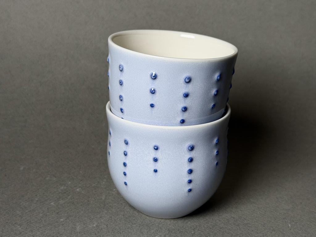 Стакан из фарфора голубой