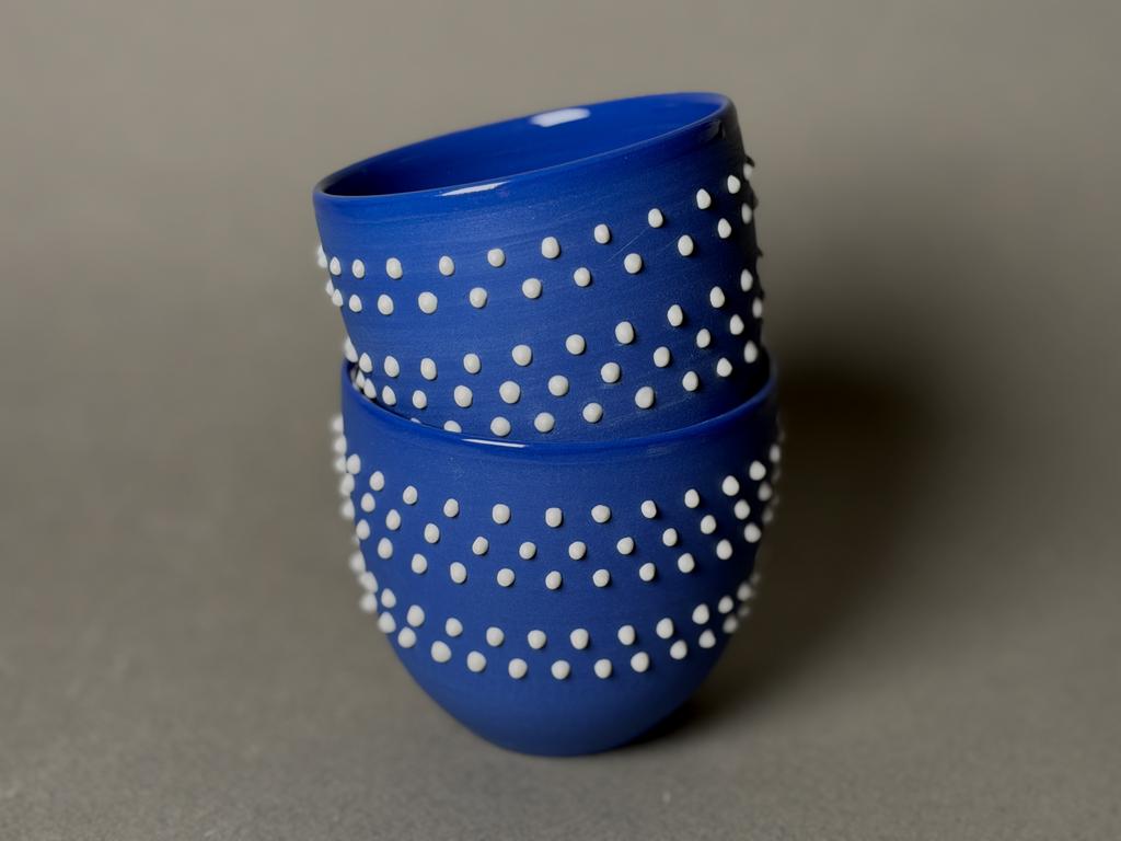 Стакан из фарфора синий_5