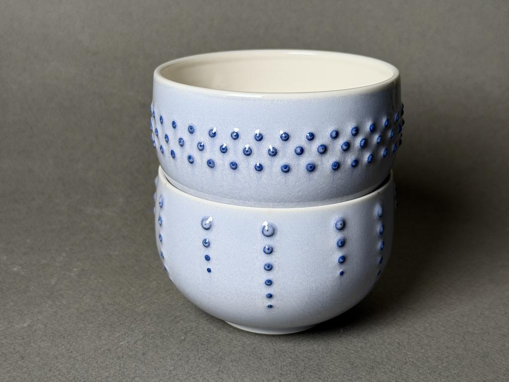 Пиала фарфоровая голубая