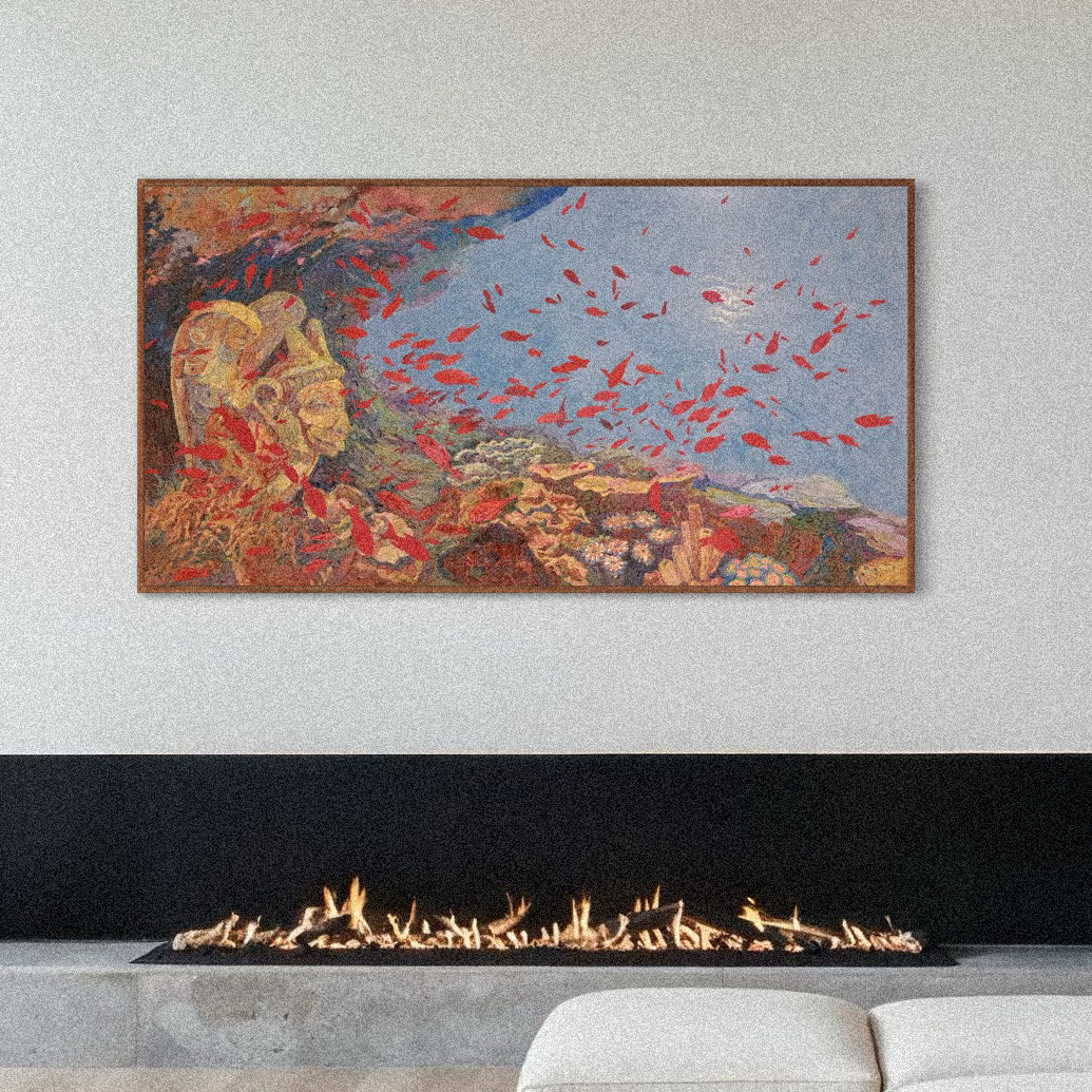 КАРТИНА "ЗАБЛУЖДЕНИЕ" 1,70х0,90м, Марта Кандр