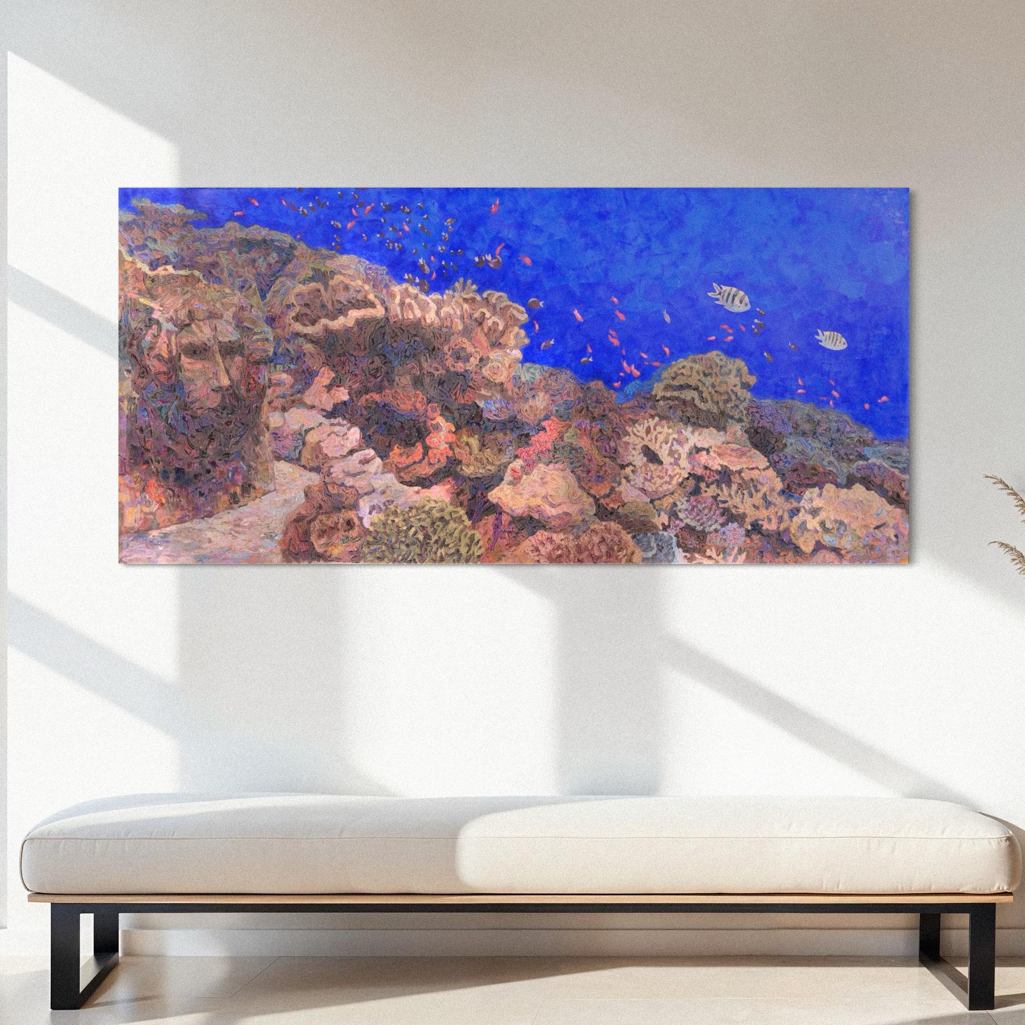 Картина "На глубине" 1,85 х 0,88 м, Владимир Кандр