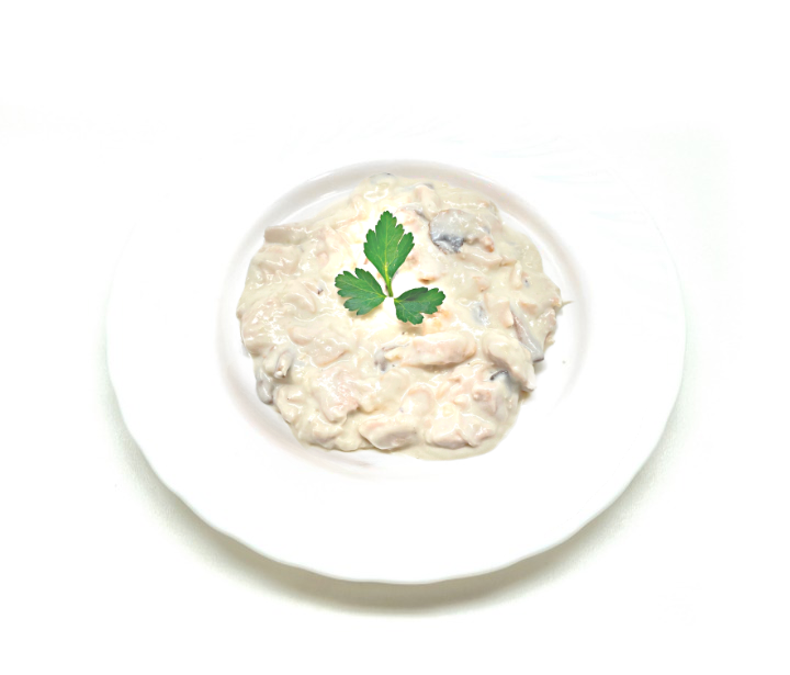 Фрикасе куриное с грибами