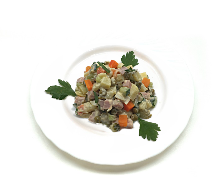 Оливье с ветчиной