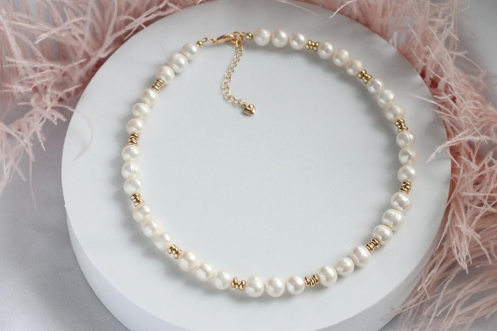 Чокер из крупного натурального жемчуга