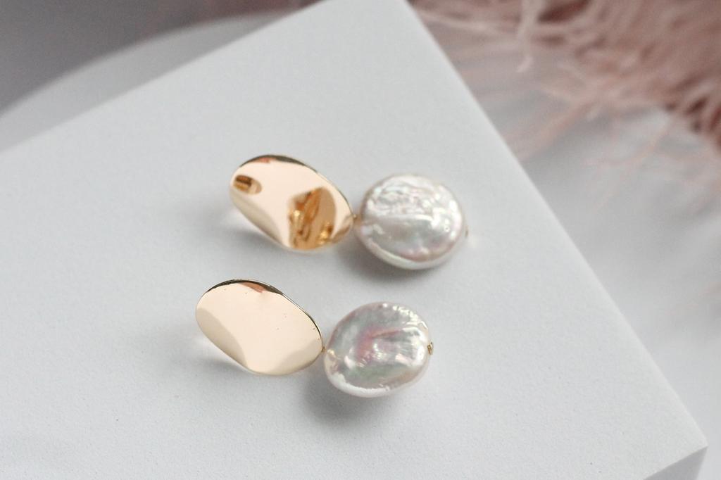 Серьги-клипсы с барочным жемчугом