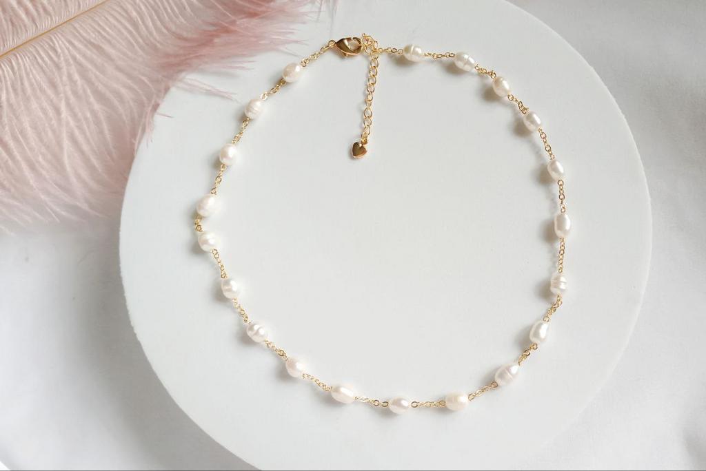 Цепочка из натурального жемчуга
