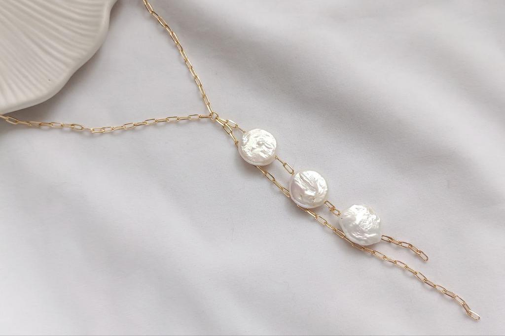 Цепочка с барочным жемчугом