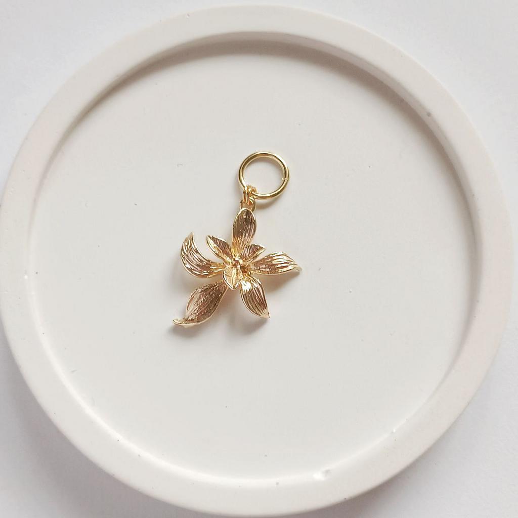 Подвеска на серьги трансформеры 1 шт - цветок, позолота