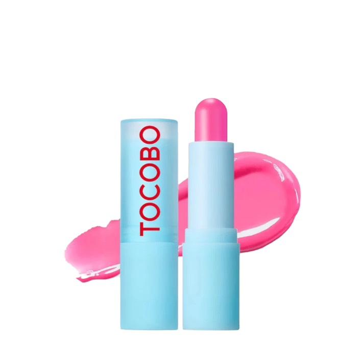 СРОК ГОДНОСТИ ФЕВРАЛЬ 2026 Tocobo отеночный бальзам для губ в розовом оттенке 12