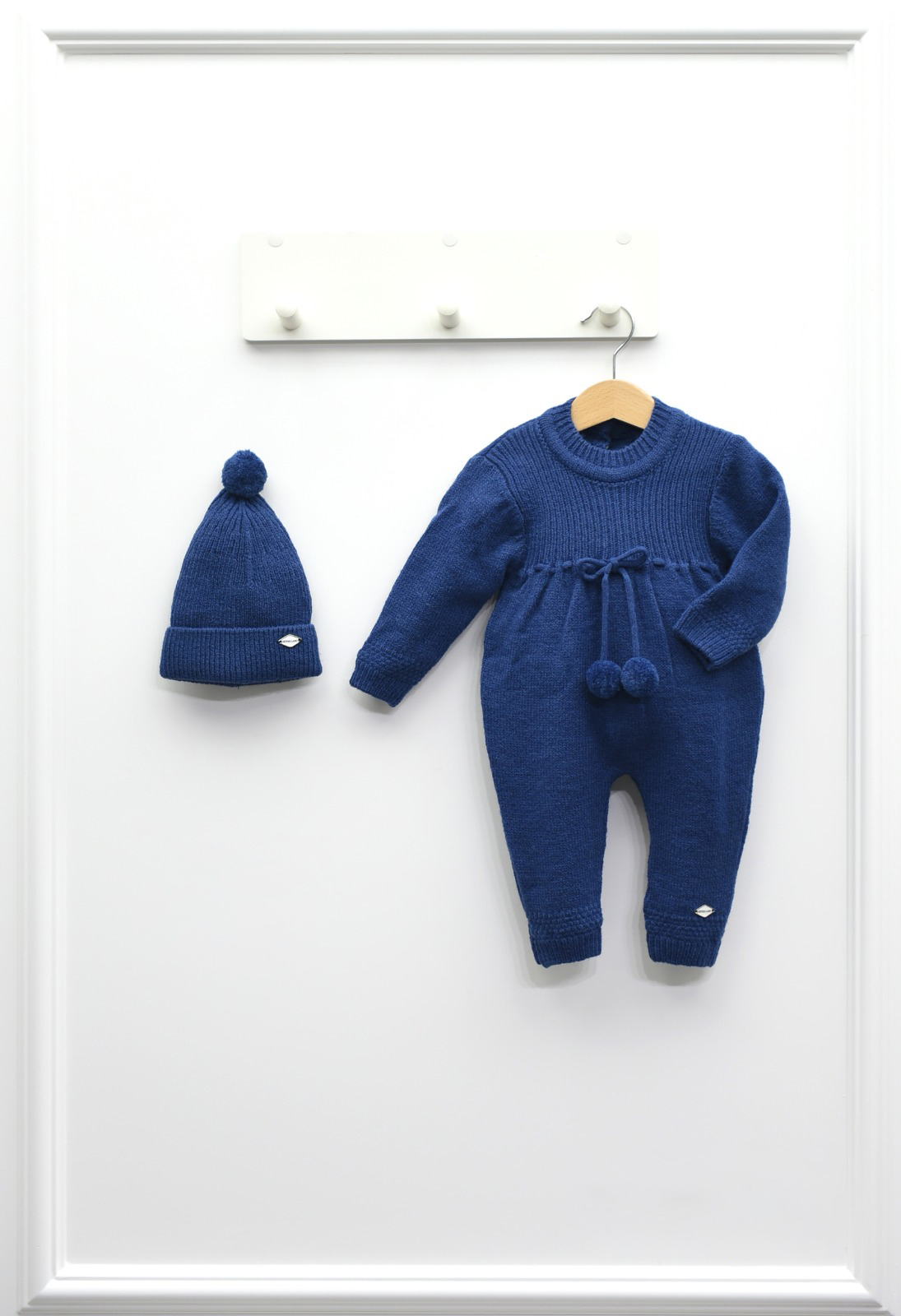 Вязаный комбинезон + шапка