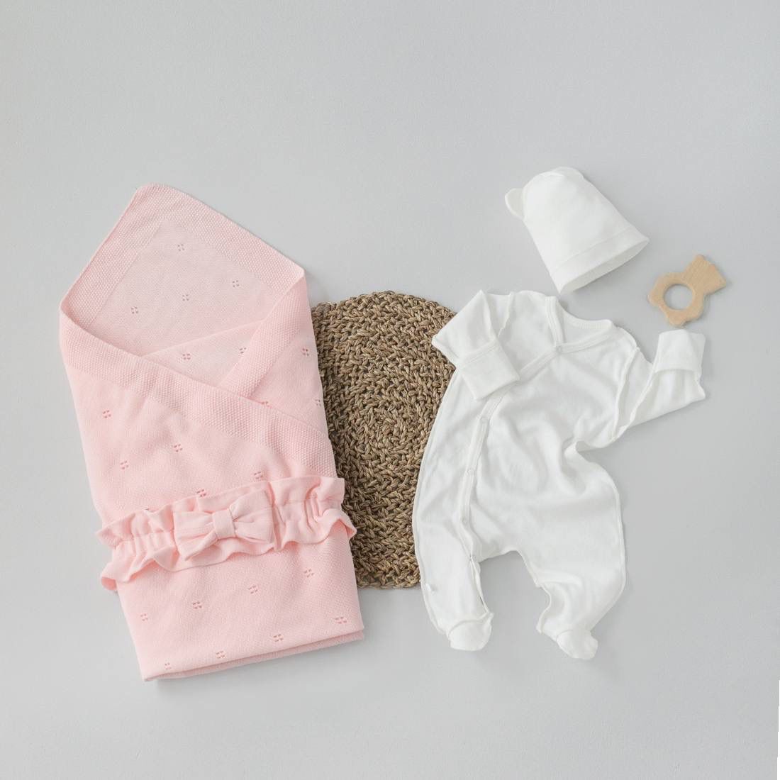 Комплект на выписку 4 предмета "Конфетти", розовый, лето