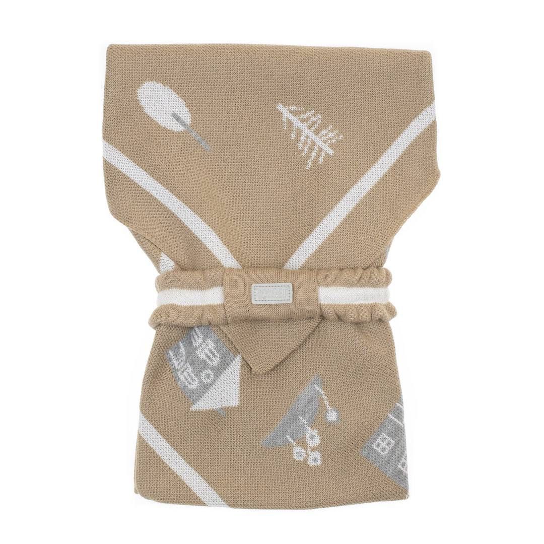 Плед вязанный Домики в лесу КОКОБИ