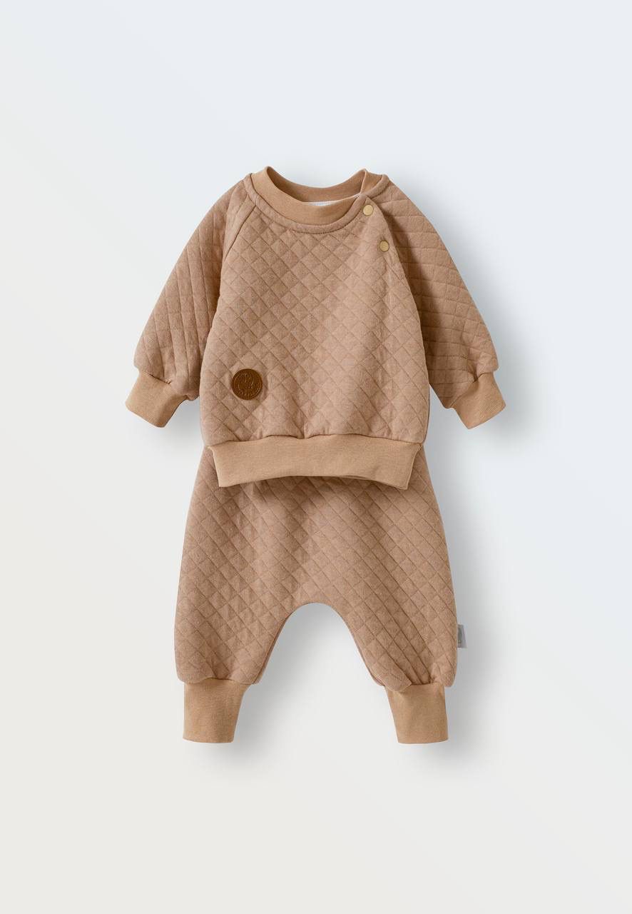 Комплект из капитония свитшот и джоггеры бежевый, TOUCAN FOR KIDS