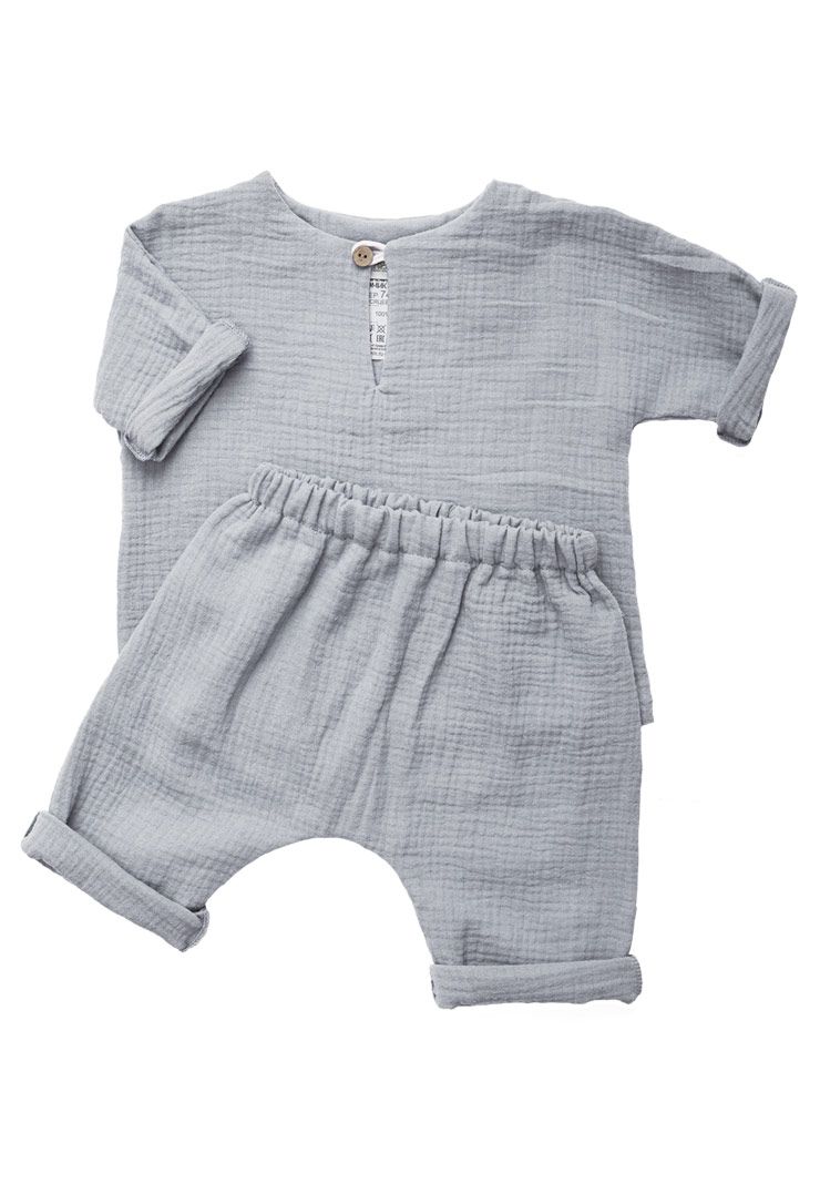 Комплект Самурай серо-голубой