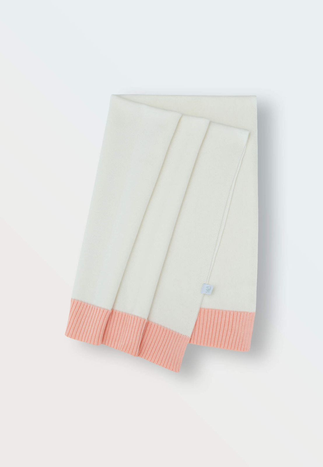 Плед вязаный Simple (экрю+пудра) TOUCAN