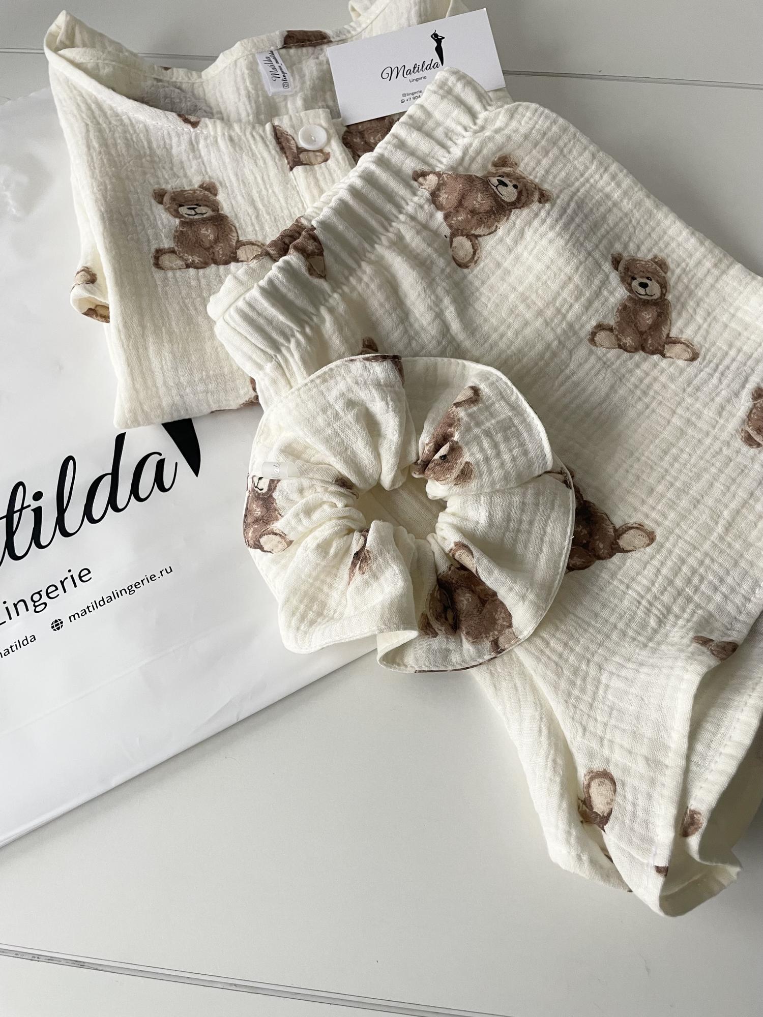 «MONA» Хлопковая пижама с мишками.