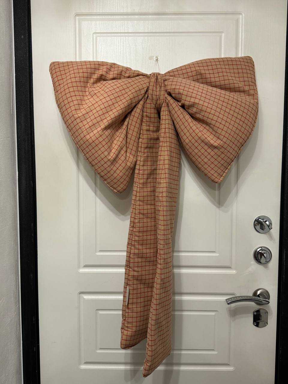 Бант красная клетка