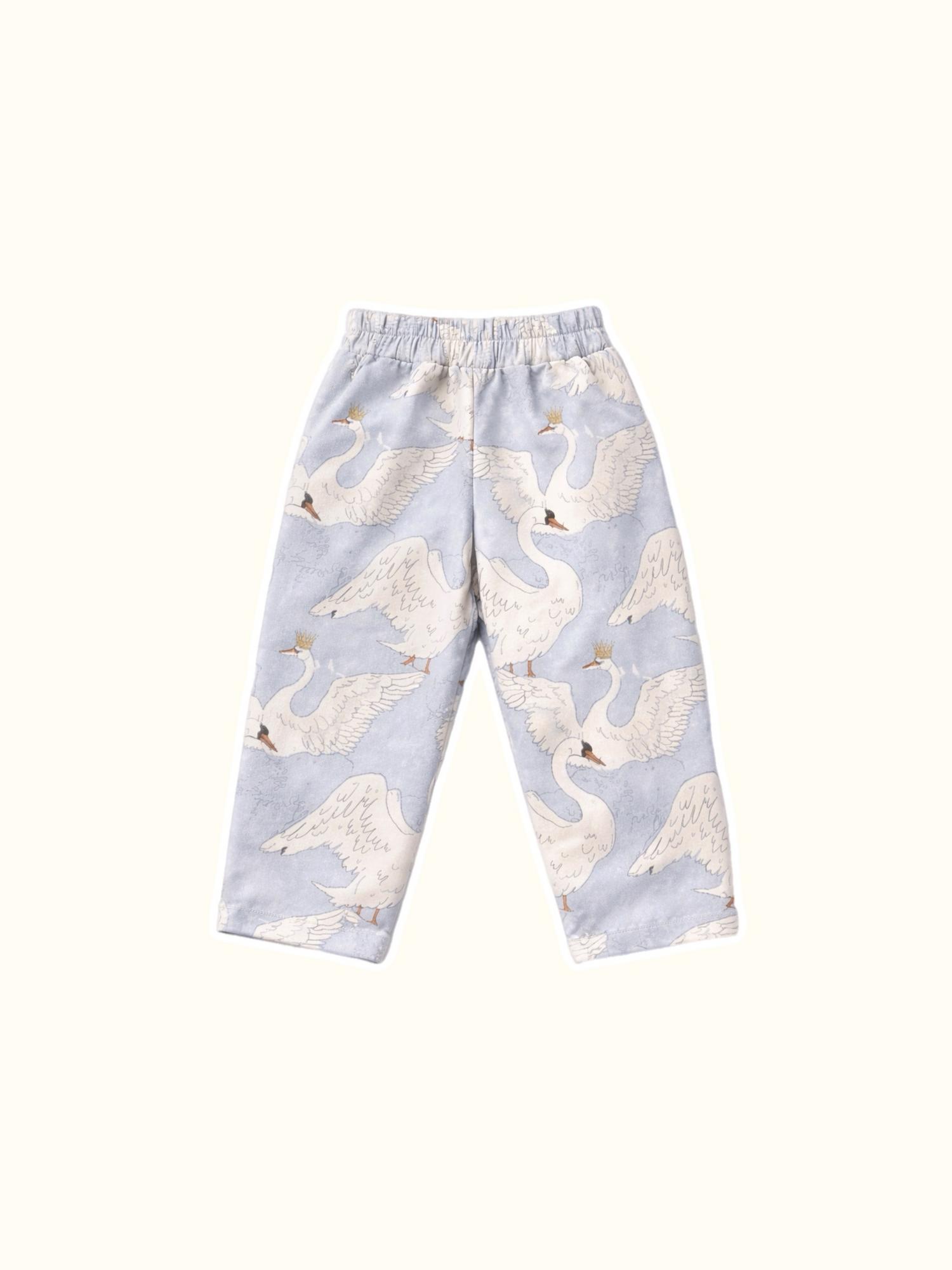 Брюки из денима "Гуси-лебеди"