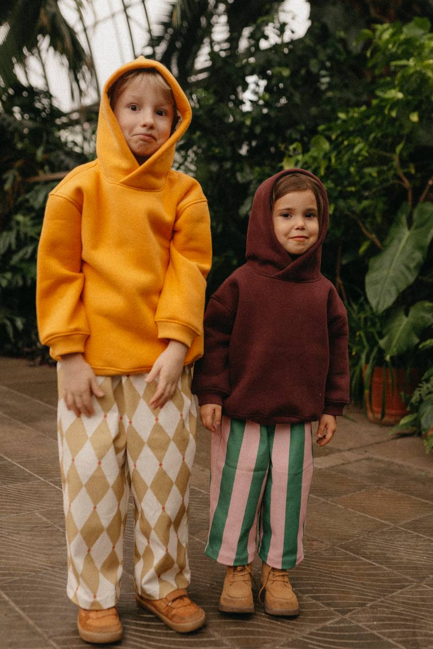 Худи оверсайз баклажан