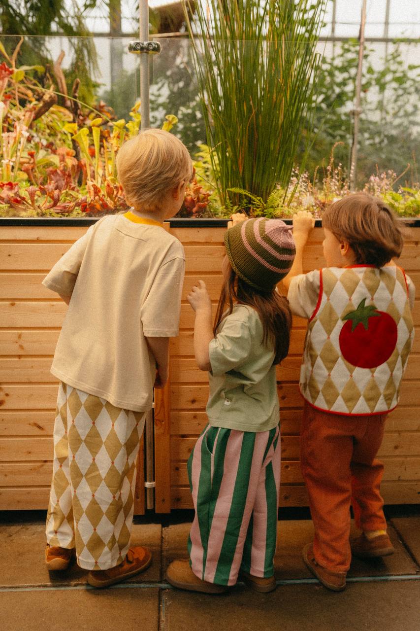 Шапка "желудь" розовая полоска