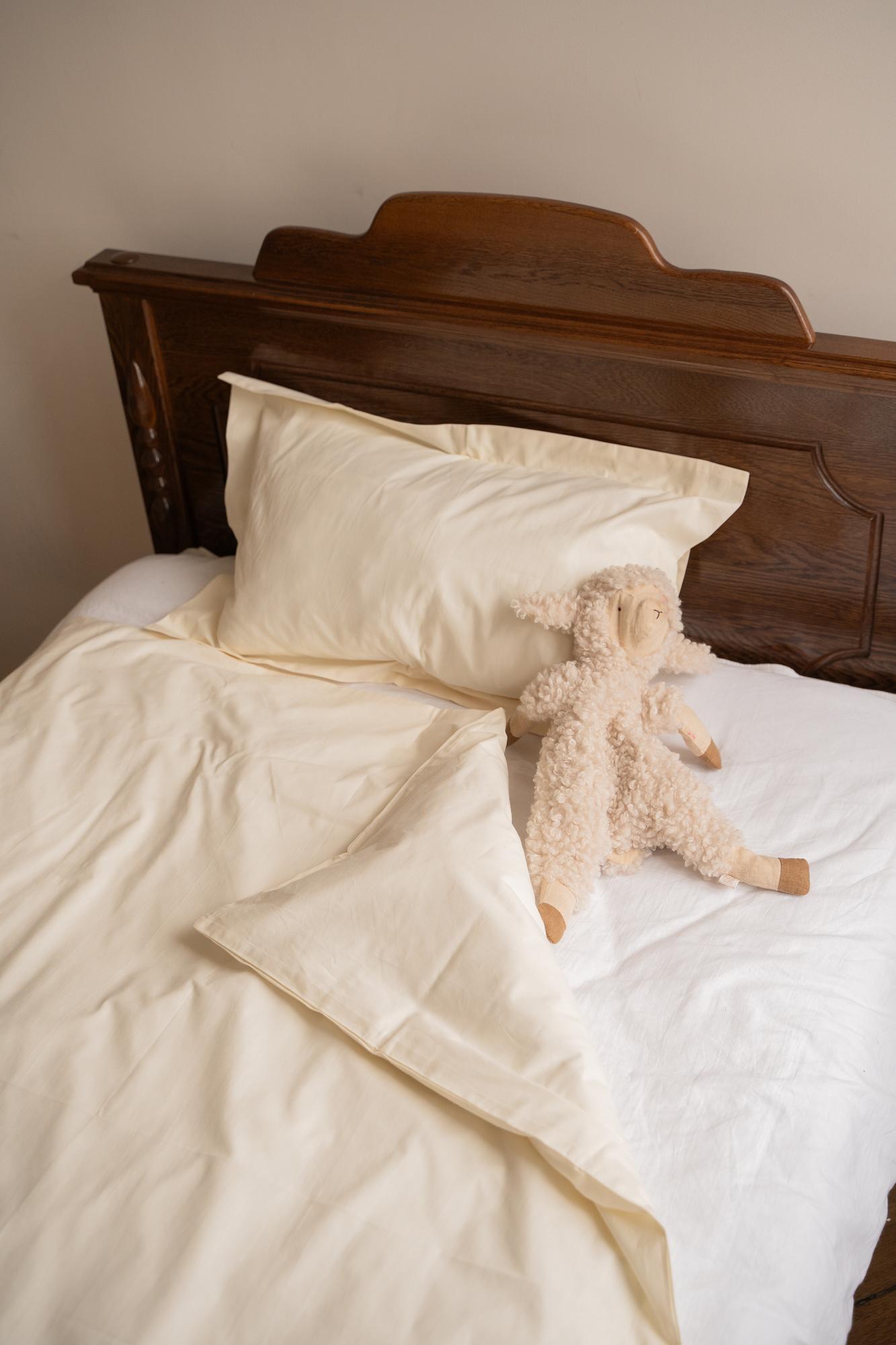 Комплект постели (наволочка+пододеяльник) из однотонного сатина/муслина