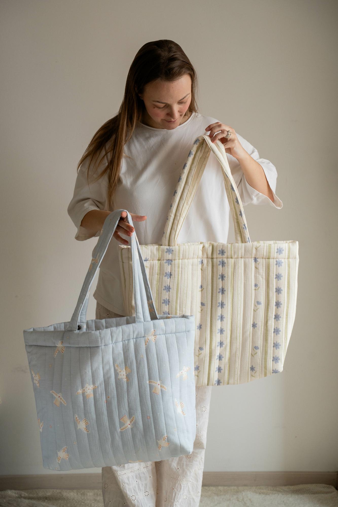 Сумка-шоппер со стежкой