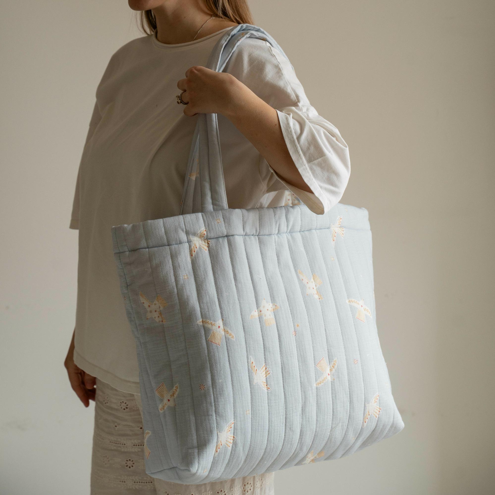 Сумка-шоппер со стежкой