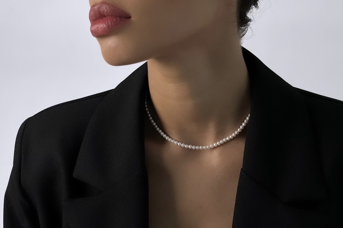 Чокер из миниатюрного натурального жемчуга  ICE