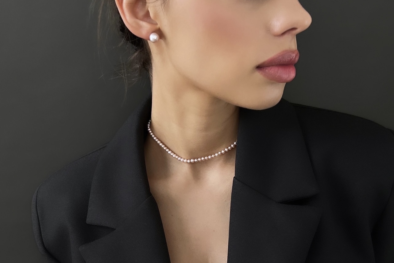 Чокер из натурального цветного жемчуга EVA