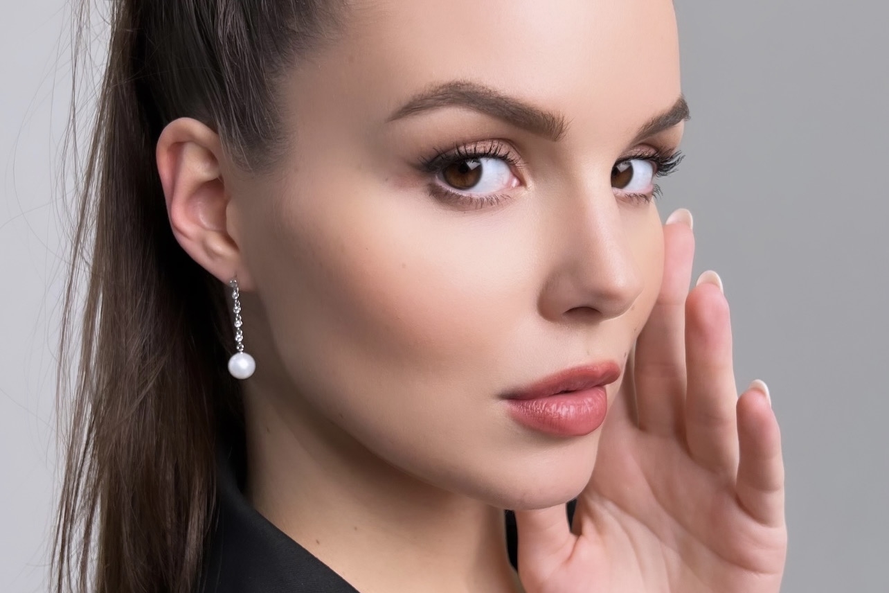 Серьги с натуральным жемчугом ANGEL