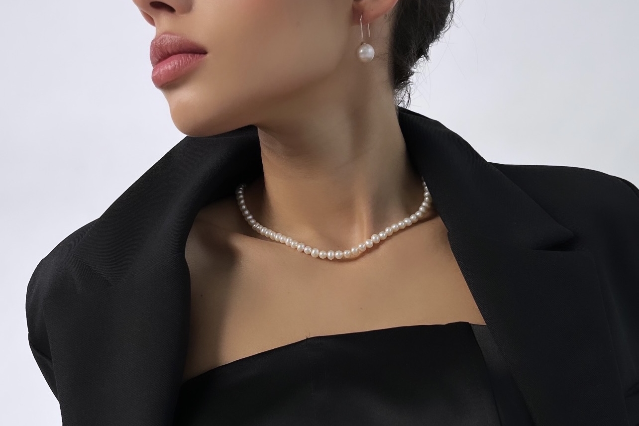 Классический чокер из натурального жемчуга ELLIS