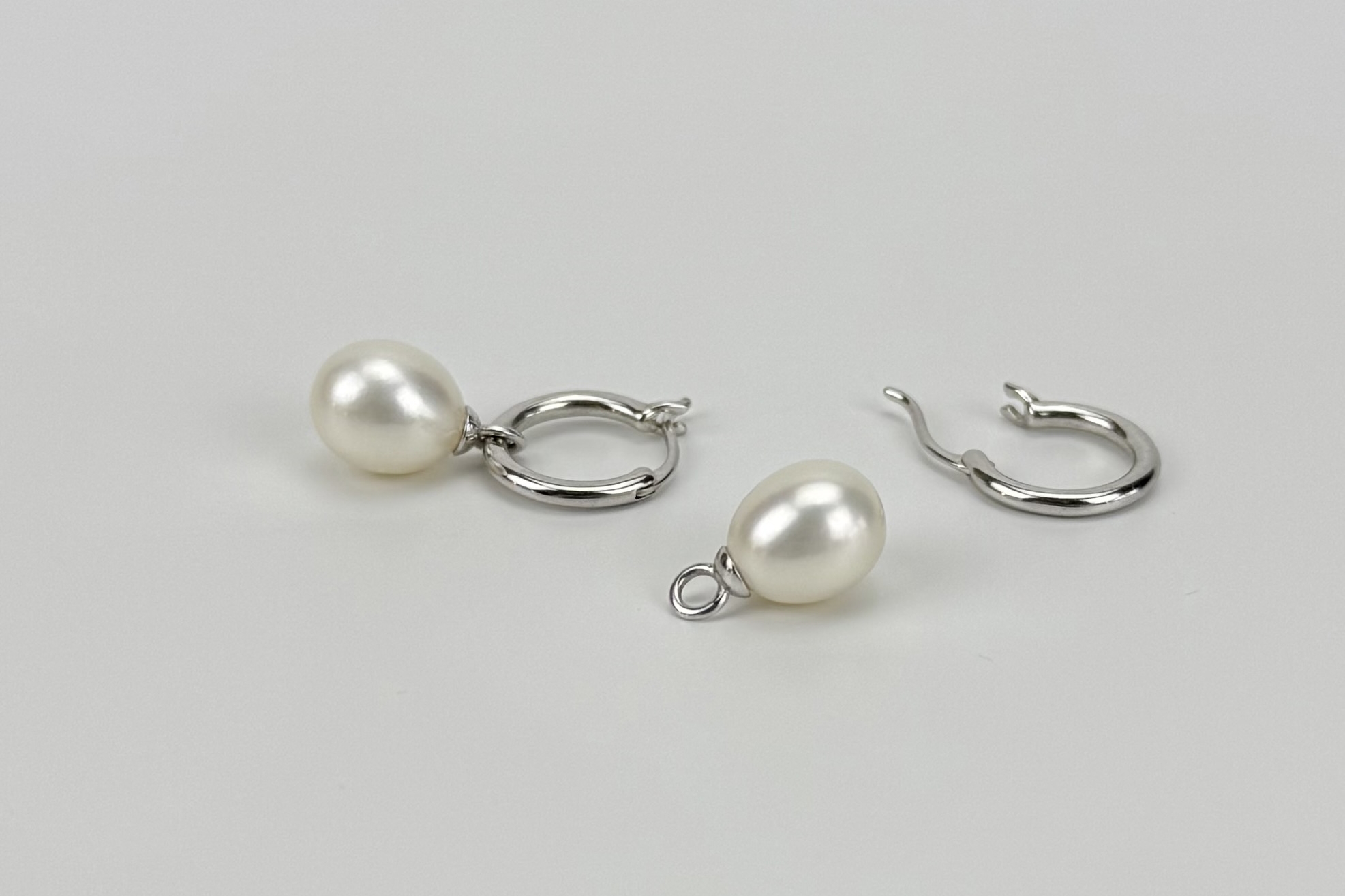 Серьги конго с жемчужными подвесками SAME