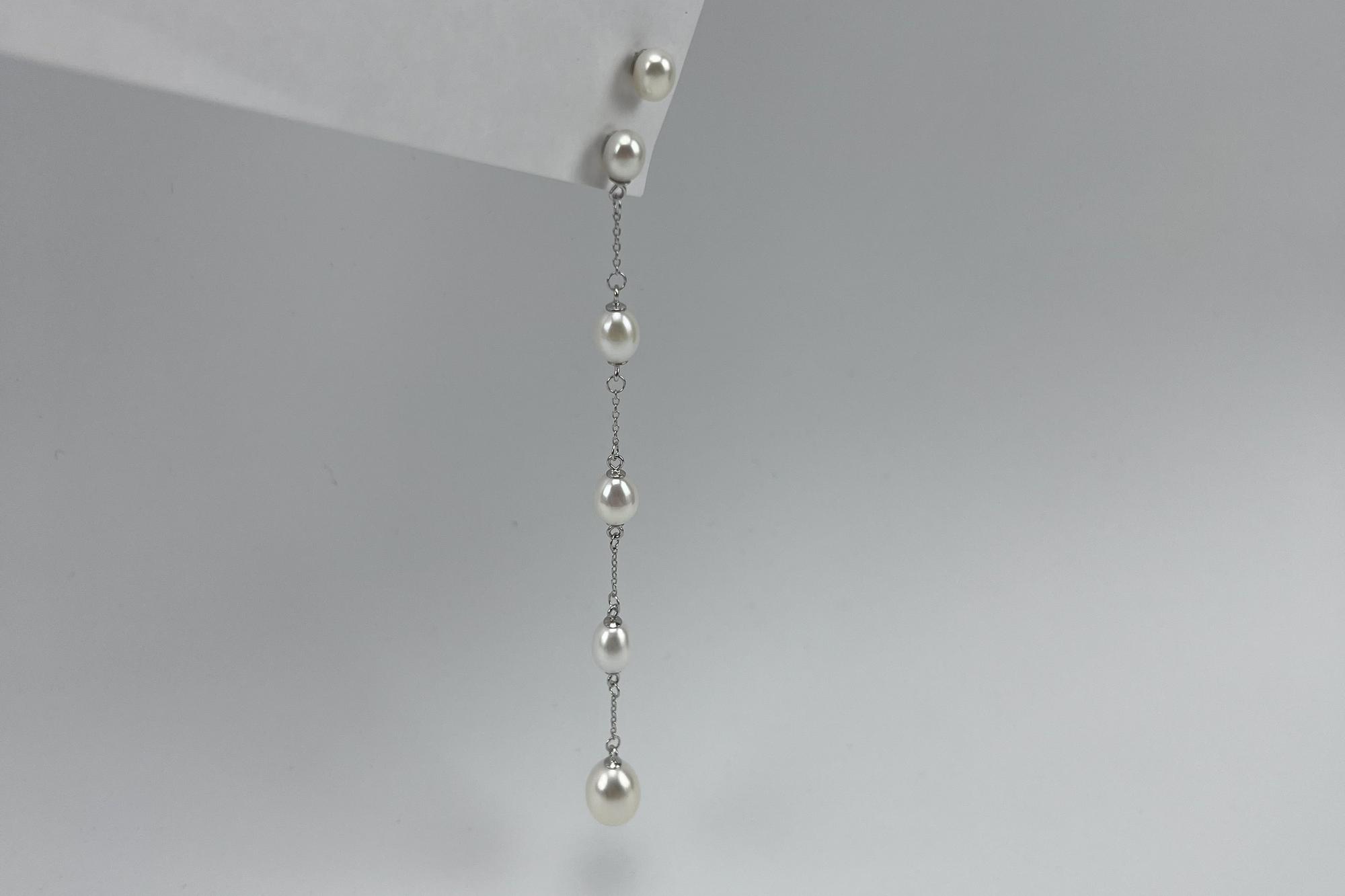 Серьги с натуральным жемчугом DIVA