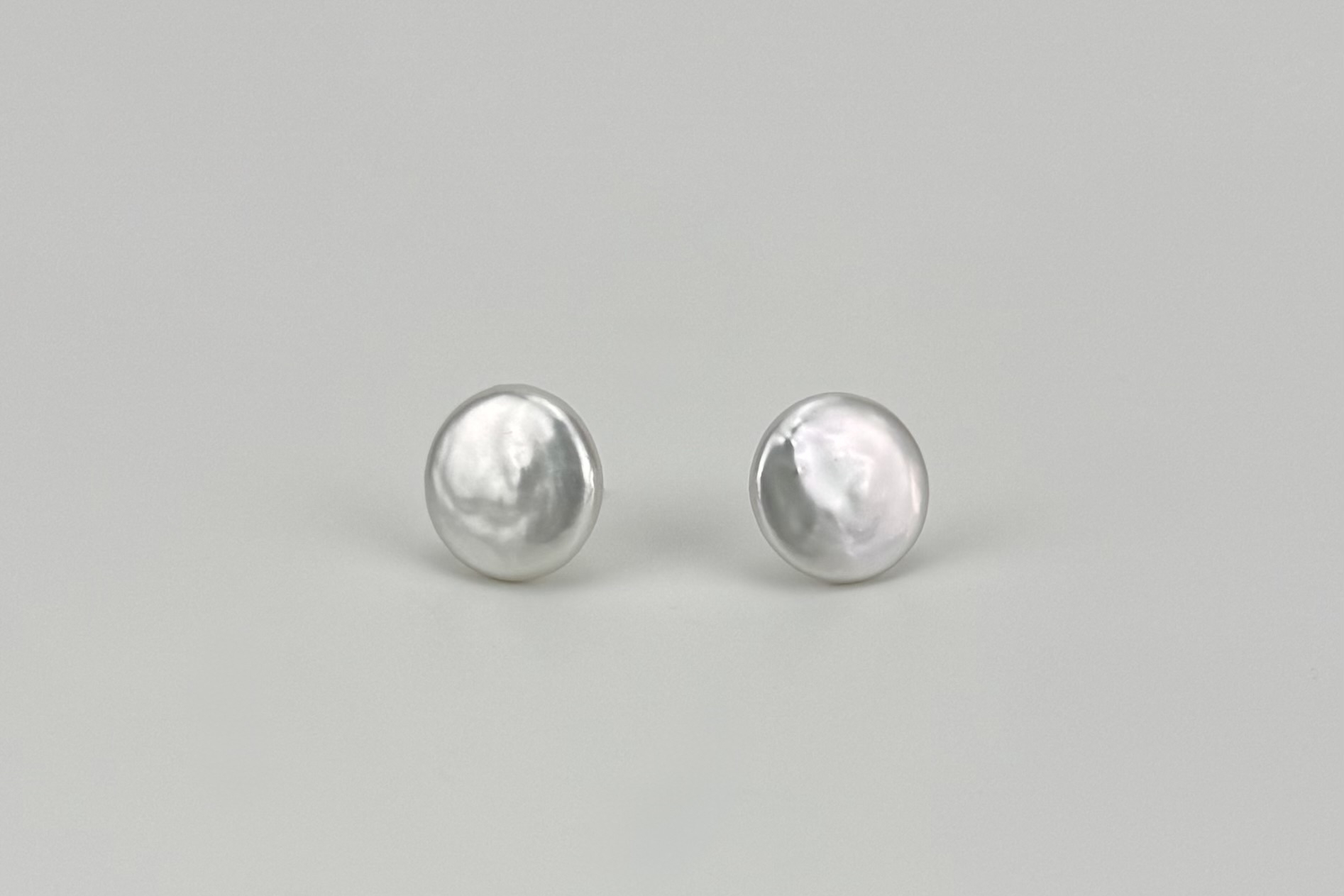 Серьги пусеты с натуральным жемчугом ASHES