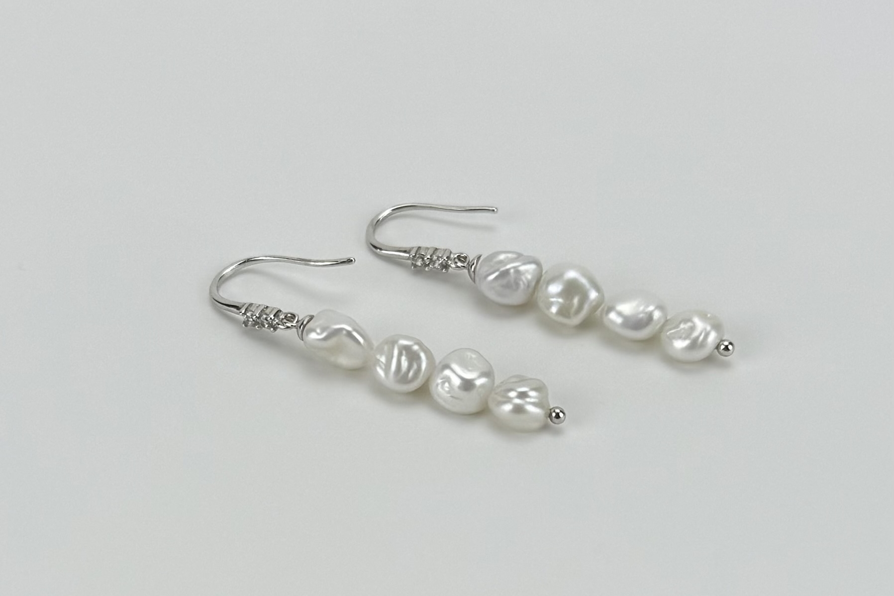 Длинные серьги с натуральным жемчугом барокко ALOOF