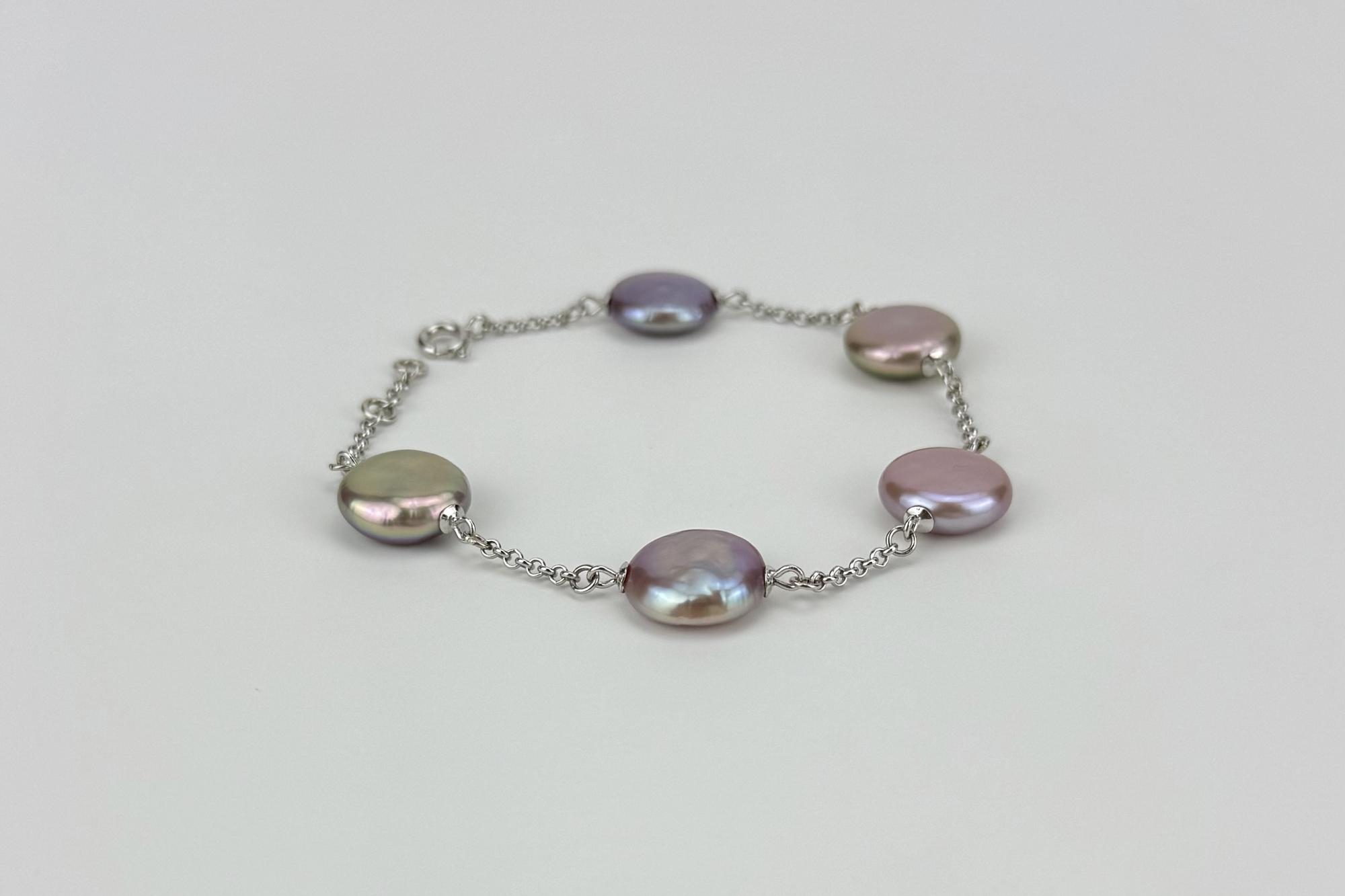 Браслет из жемчуга ярких оттенков PEARL PAINTS