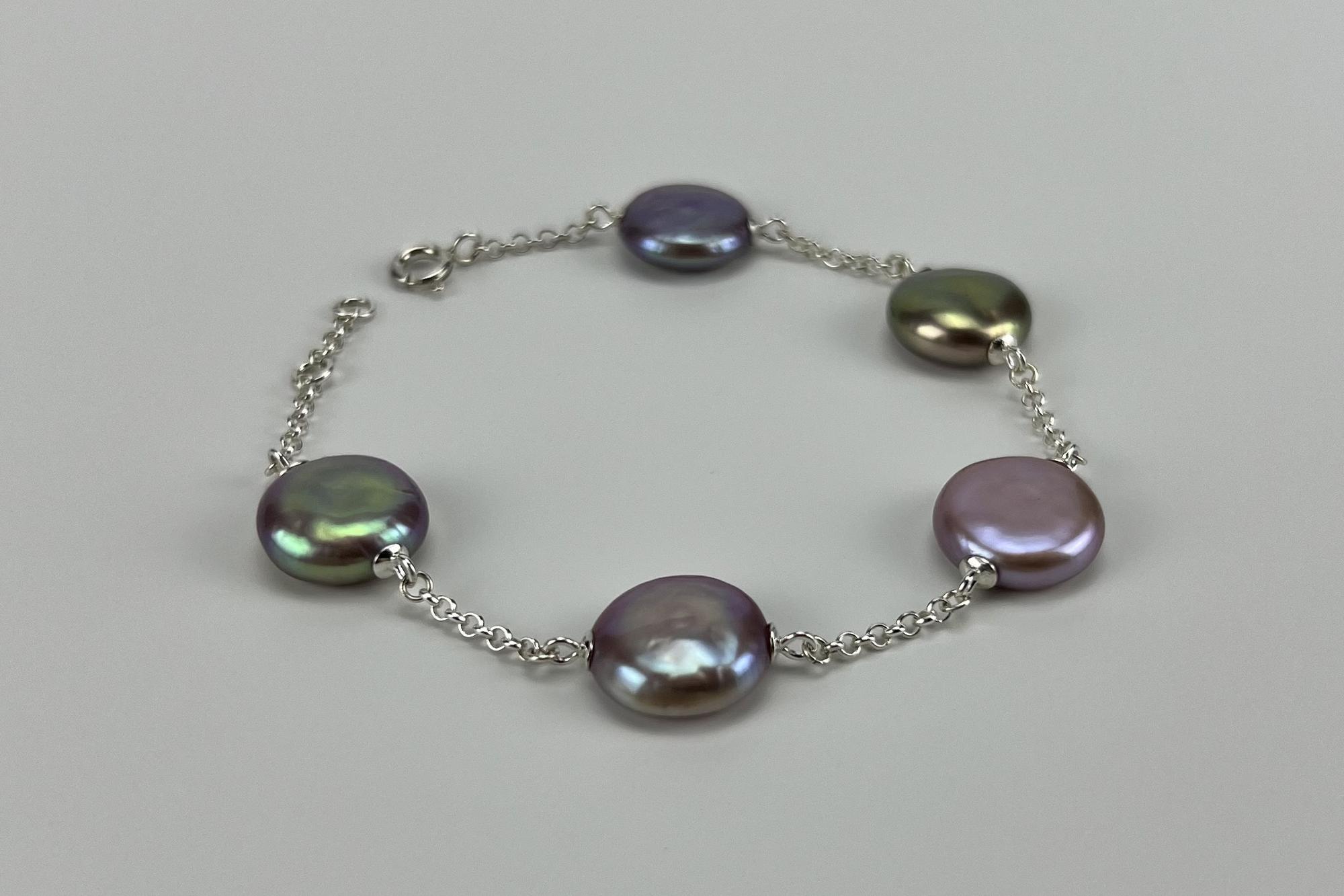 Браслет PEARL PAINTS из жемчуга ярких оттенков