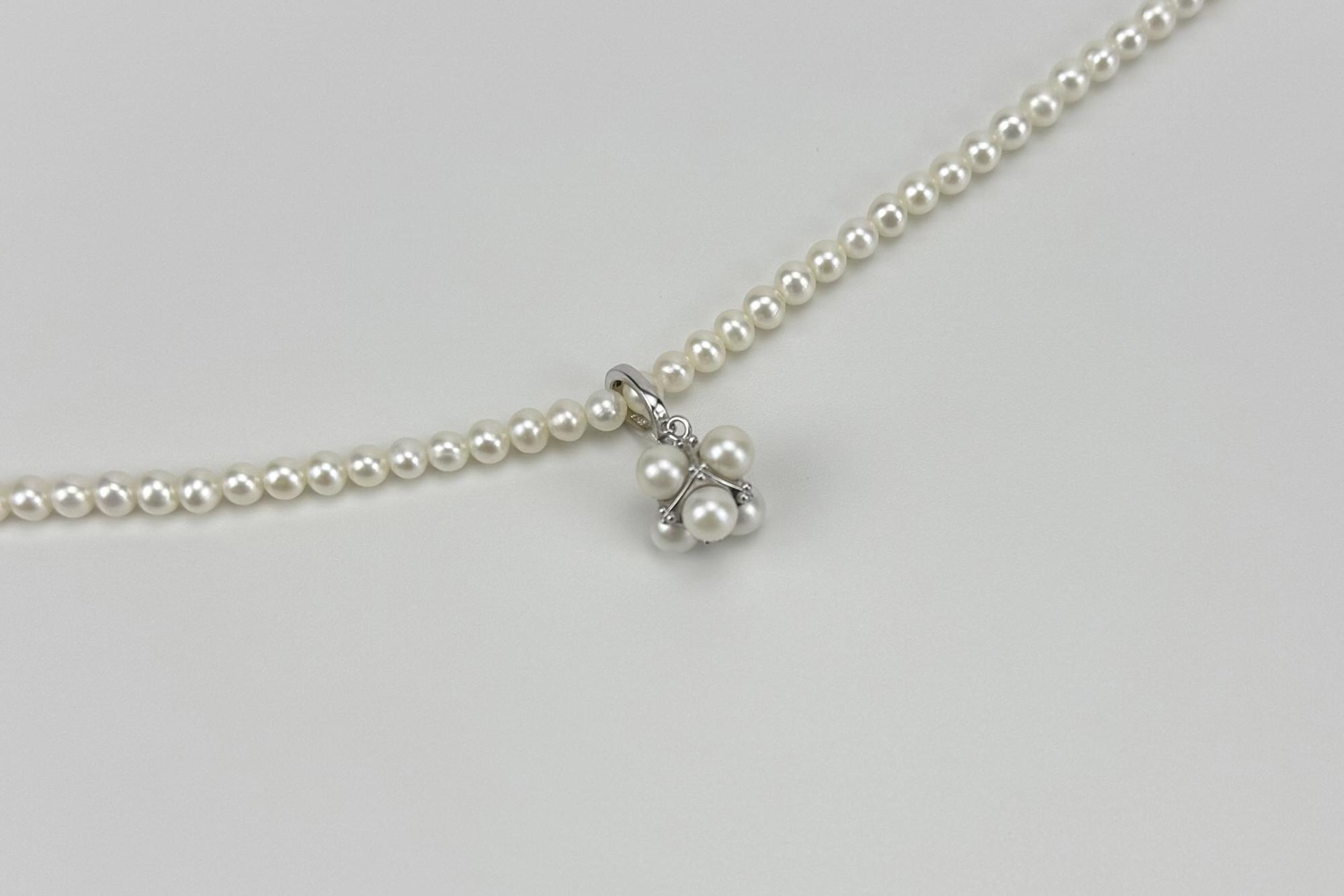 Подвеска с натуральным жемчугом CUBE